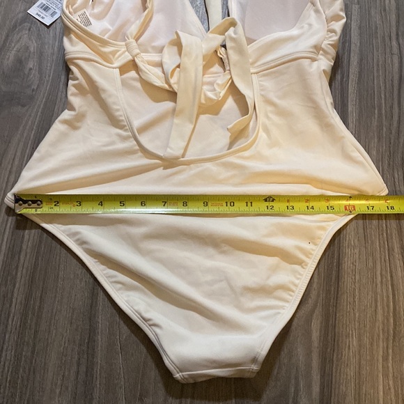 One Shoulder Plunge Cut Out One Piece Swimsuit - Shade & Shore Size L (12-14) - Picture 5 of 11